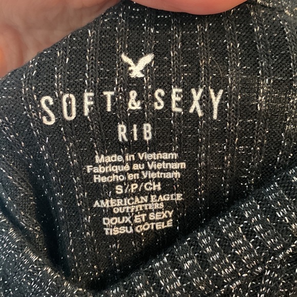 Black and silver night blouse - Picture 4 of 4